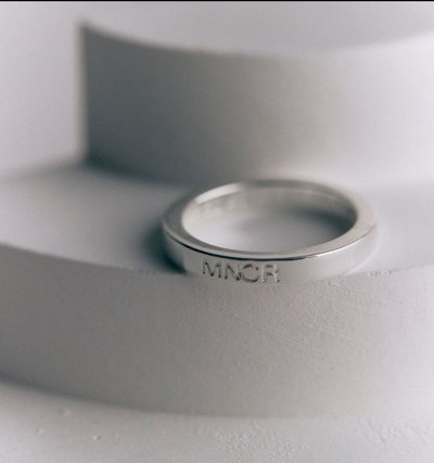 BTS MONOCHROME RING Silver KR14