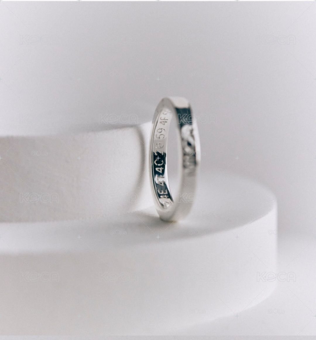 BTS MONOCHROME RING Silver KR14