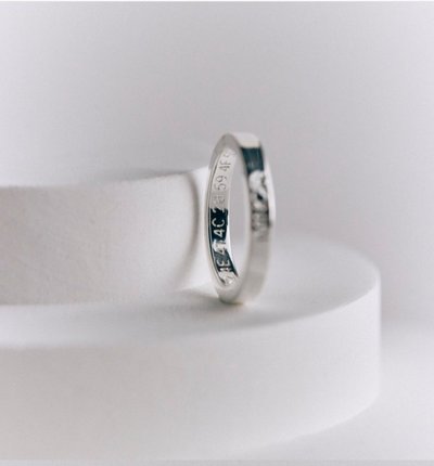 BTS MONOCHROME RING Silver KR14