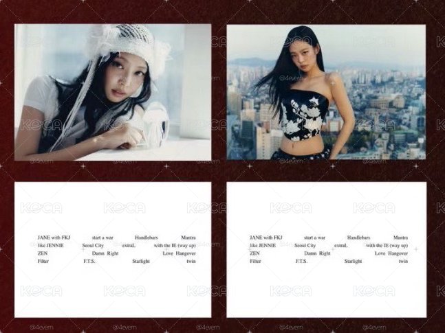 Jennie ruby一週年快閃明信片 不拆出
