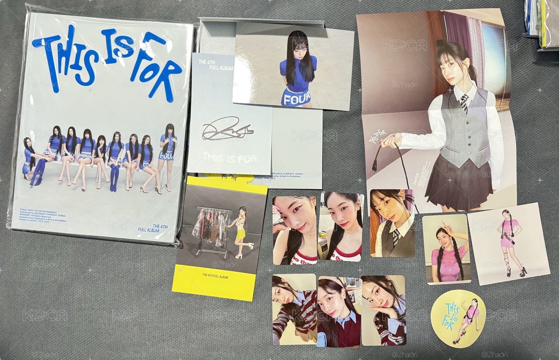 TWICE THIS IS FOR專輯多賢親筆簽名