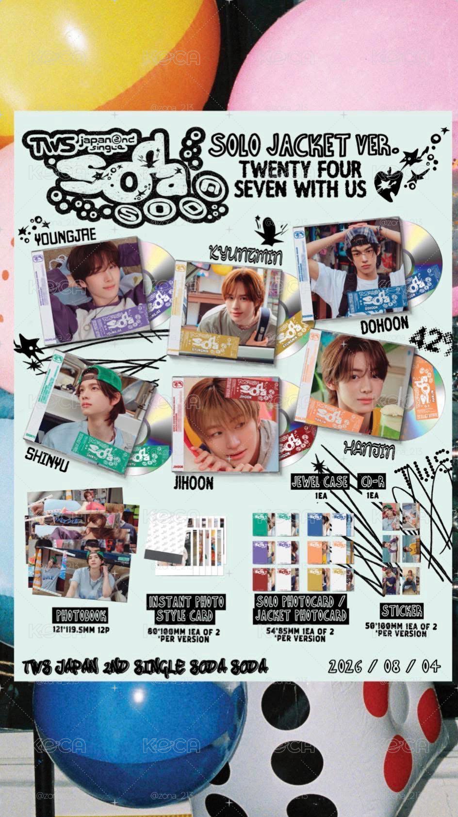 【一卡一專】TWS 日專 wvs日咖 SODA SODA 單封