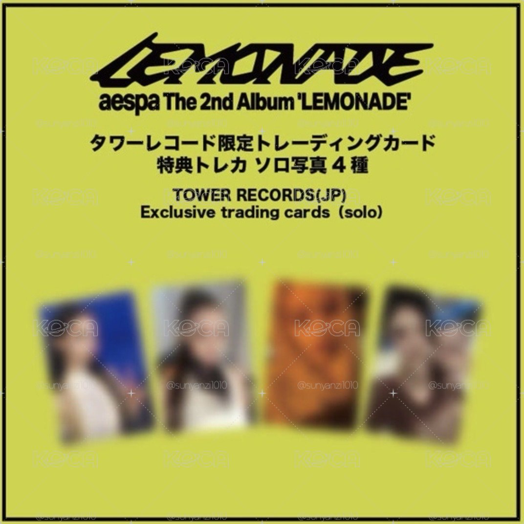 aespa LEMONADE 塔店 特典卡 4張/組