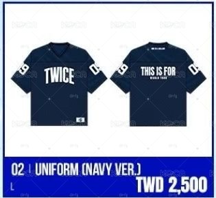 TWICE 台北快閃店短袖球衣