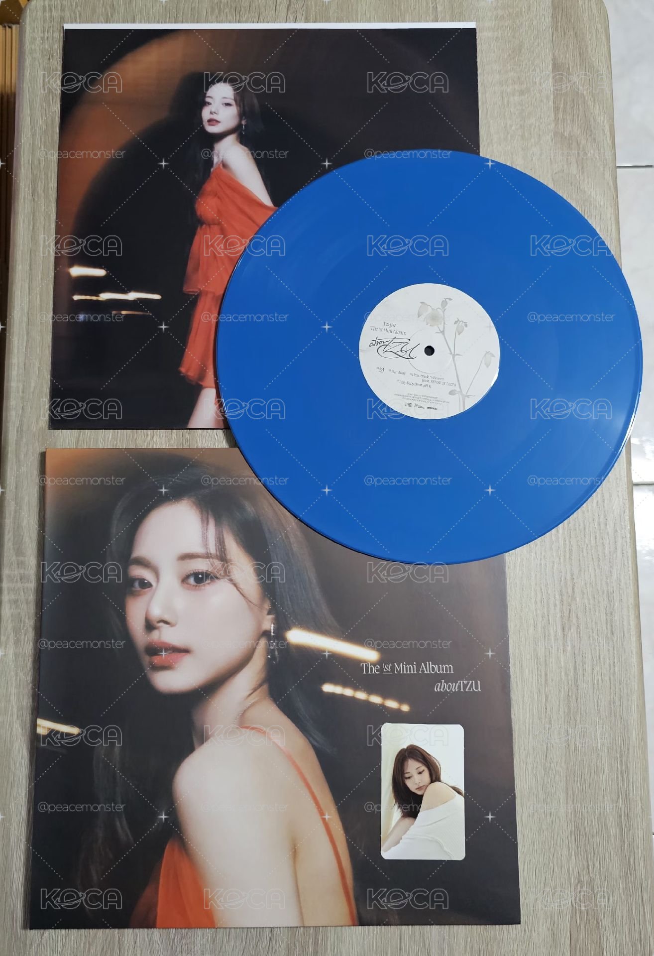 TWICE 子瑜solo美國官網藍色彩膠+特典卡