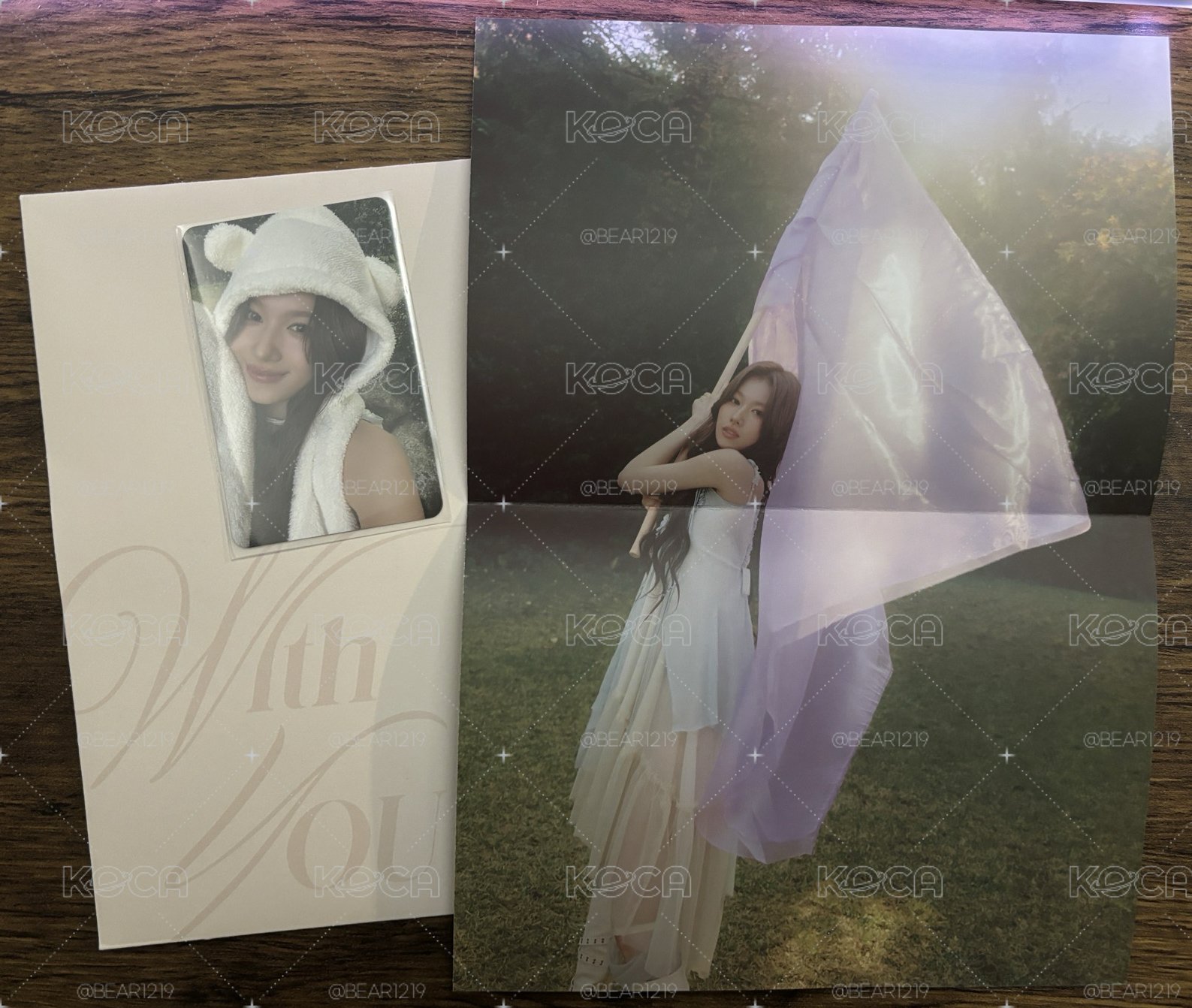 SANA💜With YOU-th熊帽卡+小海報