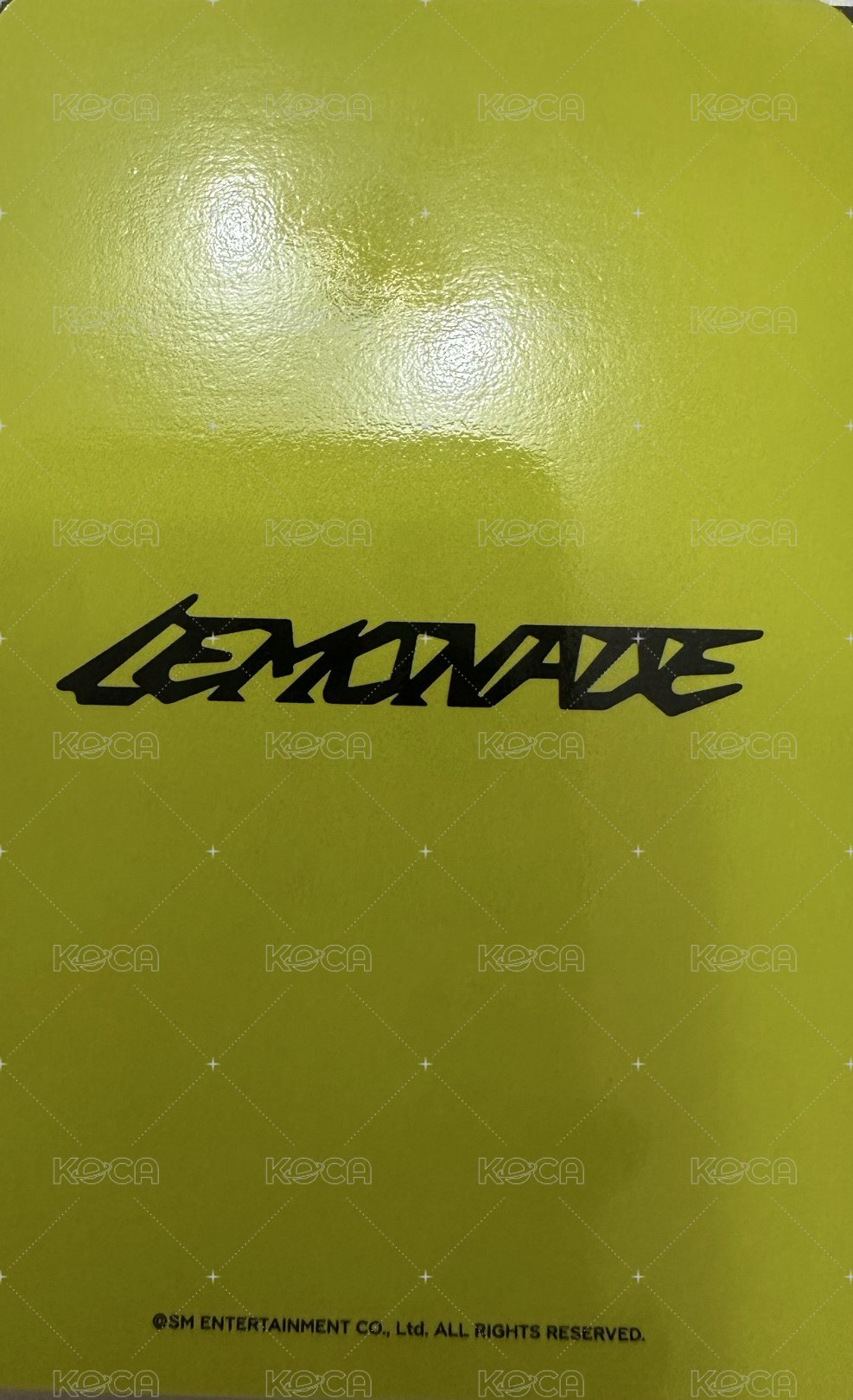 LEMONADE 快閃 周邊卡 隨身鏡冬 背面