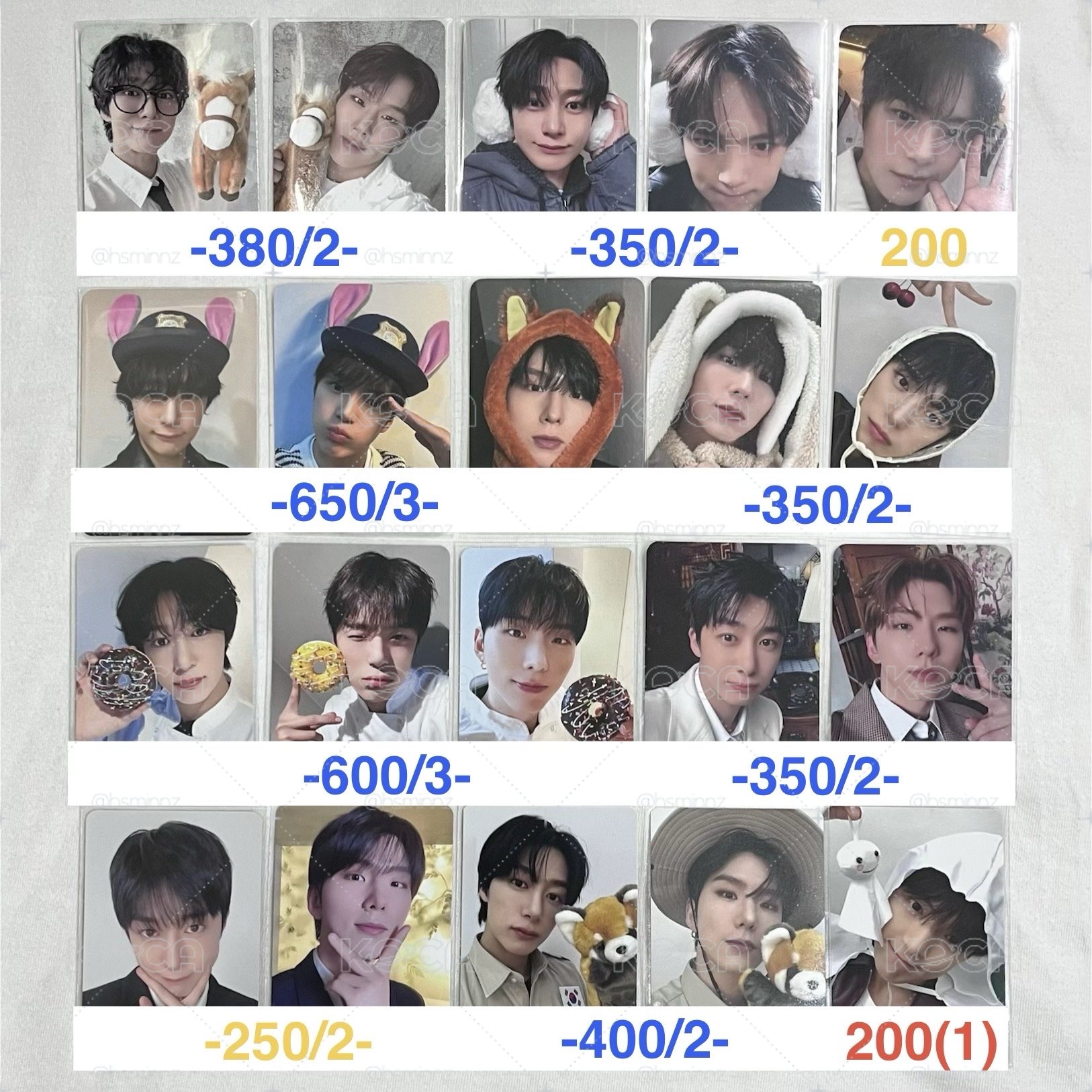 Monsta X The X 簽售卡 小卡