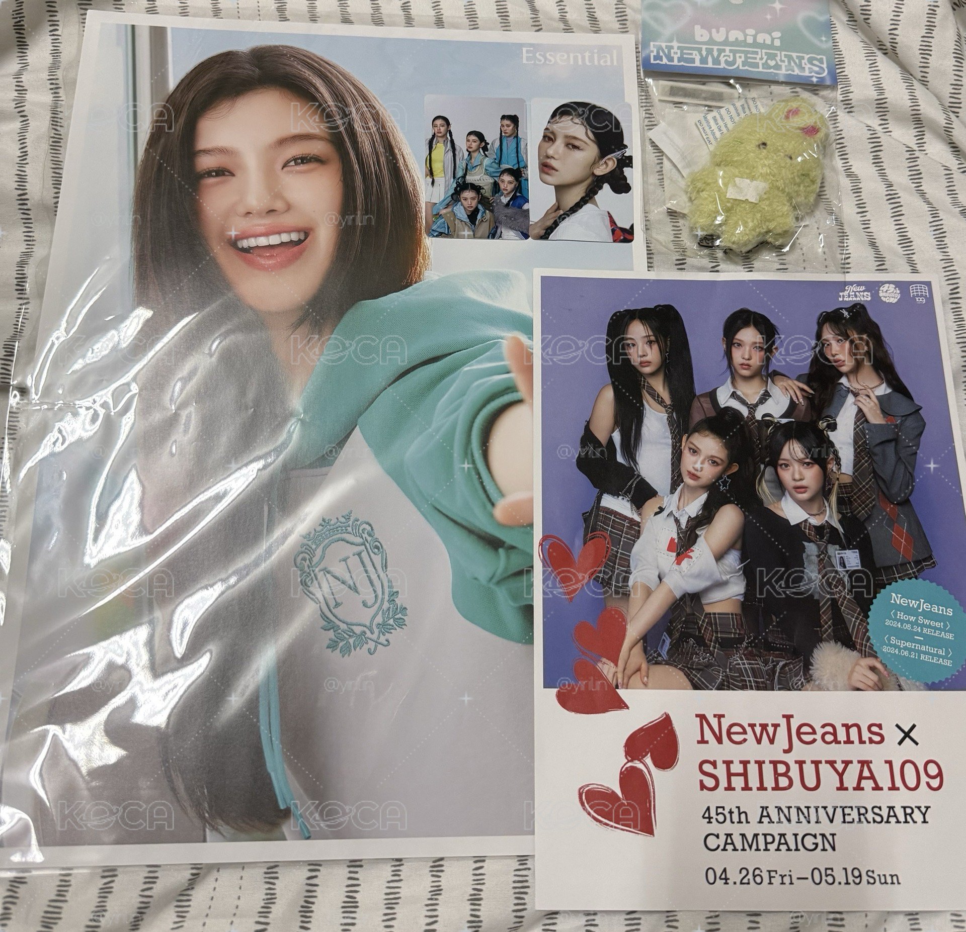 花王海報 丹+香港丹和團卡+bunini丹吊飾+涉谷傳單