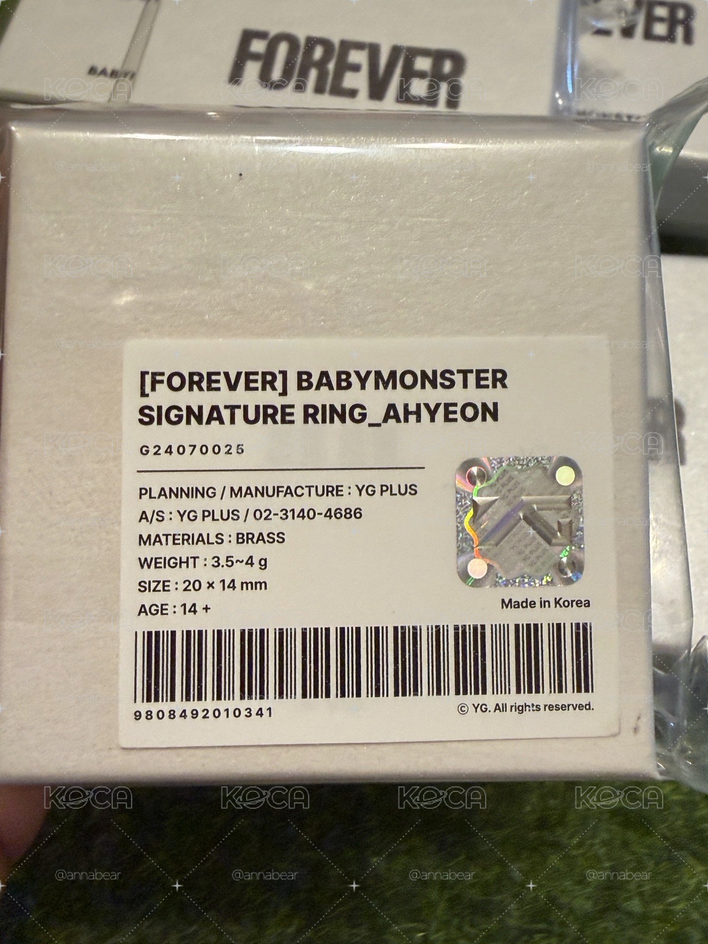 BABYMONSTER - [FOREVER] BABYMONSTER SIGNATURE RING