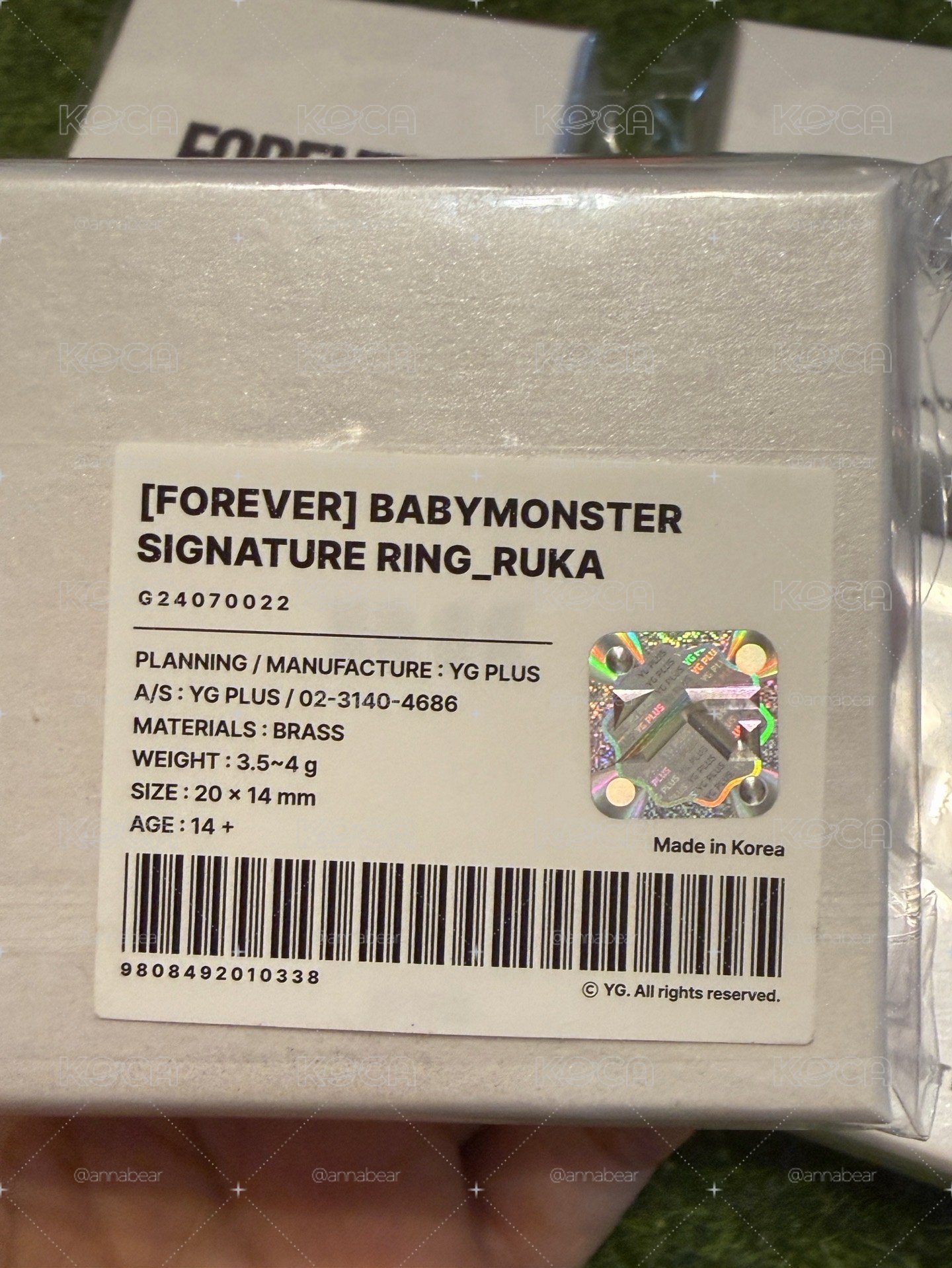 BABYMONSTER - [FOREVER] BABYMONSTER SIGNATURE RING