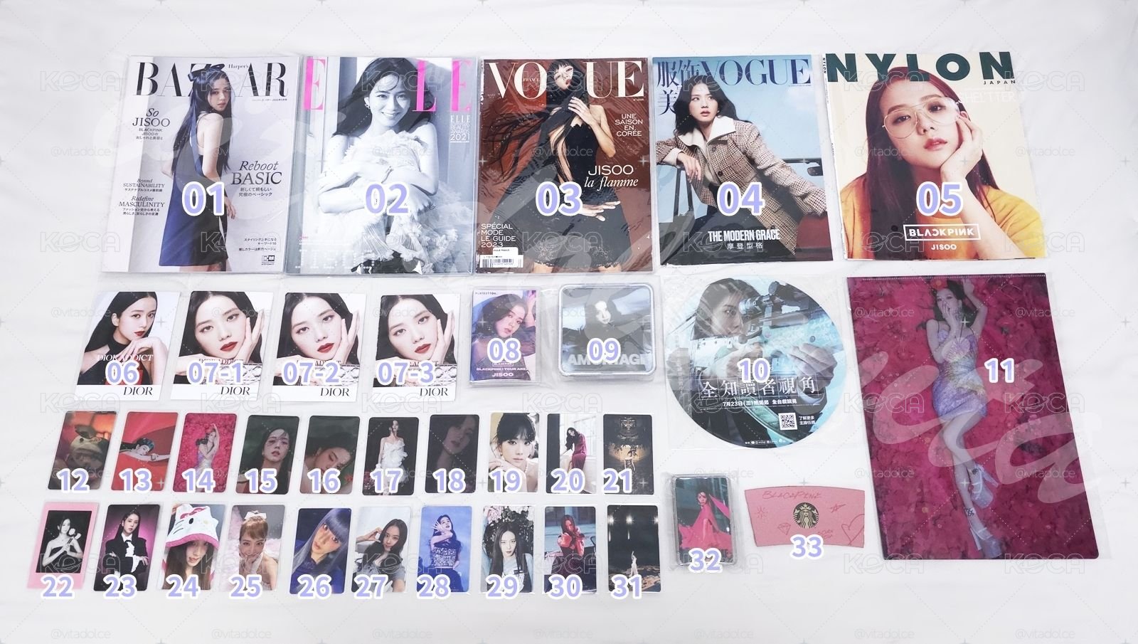 BLACKPINK JISOO SET 智秀小卡周邊區 💜 編號見圖三 💕