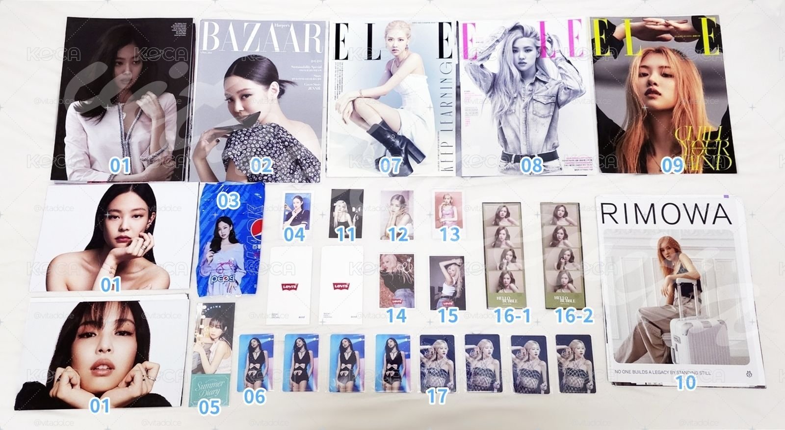 BLACKPINK JENNIE & ROSÉ SET 妮&彩英小卡周邊區 💙 編號見圖三 💕