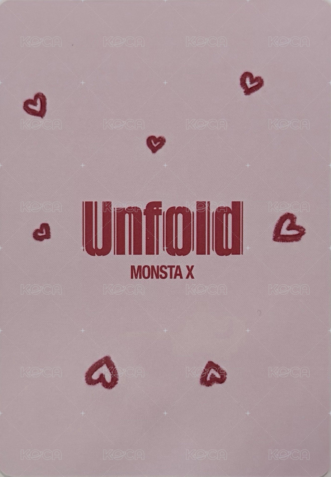 Unfold hello82 bn 黑膠 特典卡  背面