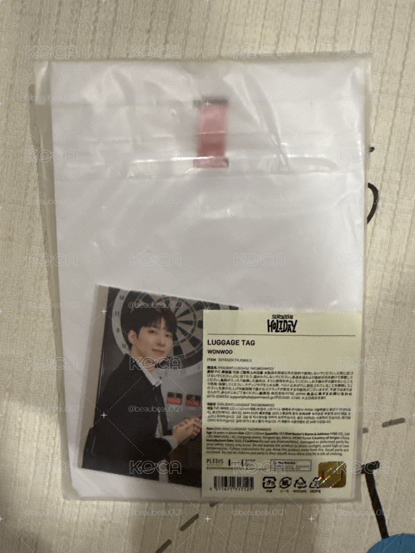 Holiday 行李吊牌 wonwoo