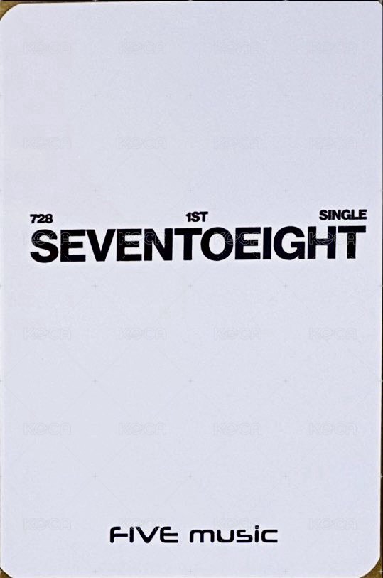SEVENTOEIGHT 1st single   五大唱片 特典卡 飛吻ver. 背面
