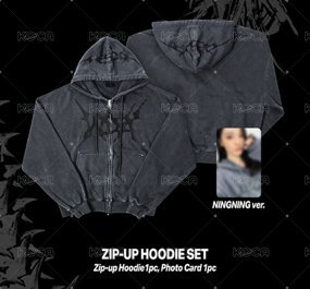 黑色連帽外套黑色成員剪影T （9.2）-寧/吉/柚/冬  