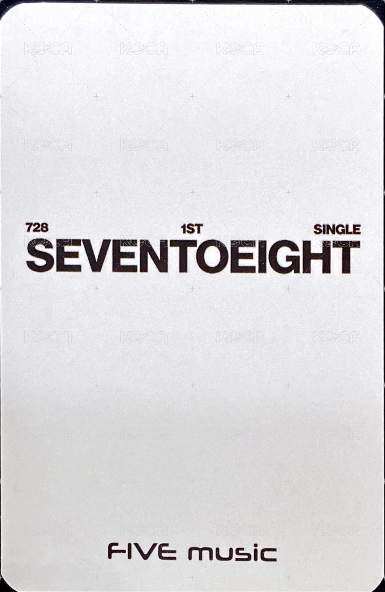 SEVENTOEIGHT 1st single   五大唱片 特典卡 飛吻ver. 背面