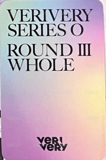 round3 whole mokket 2.0 簽售卡  背面