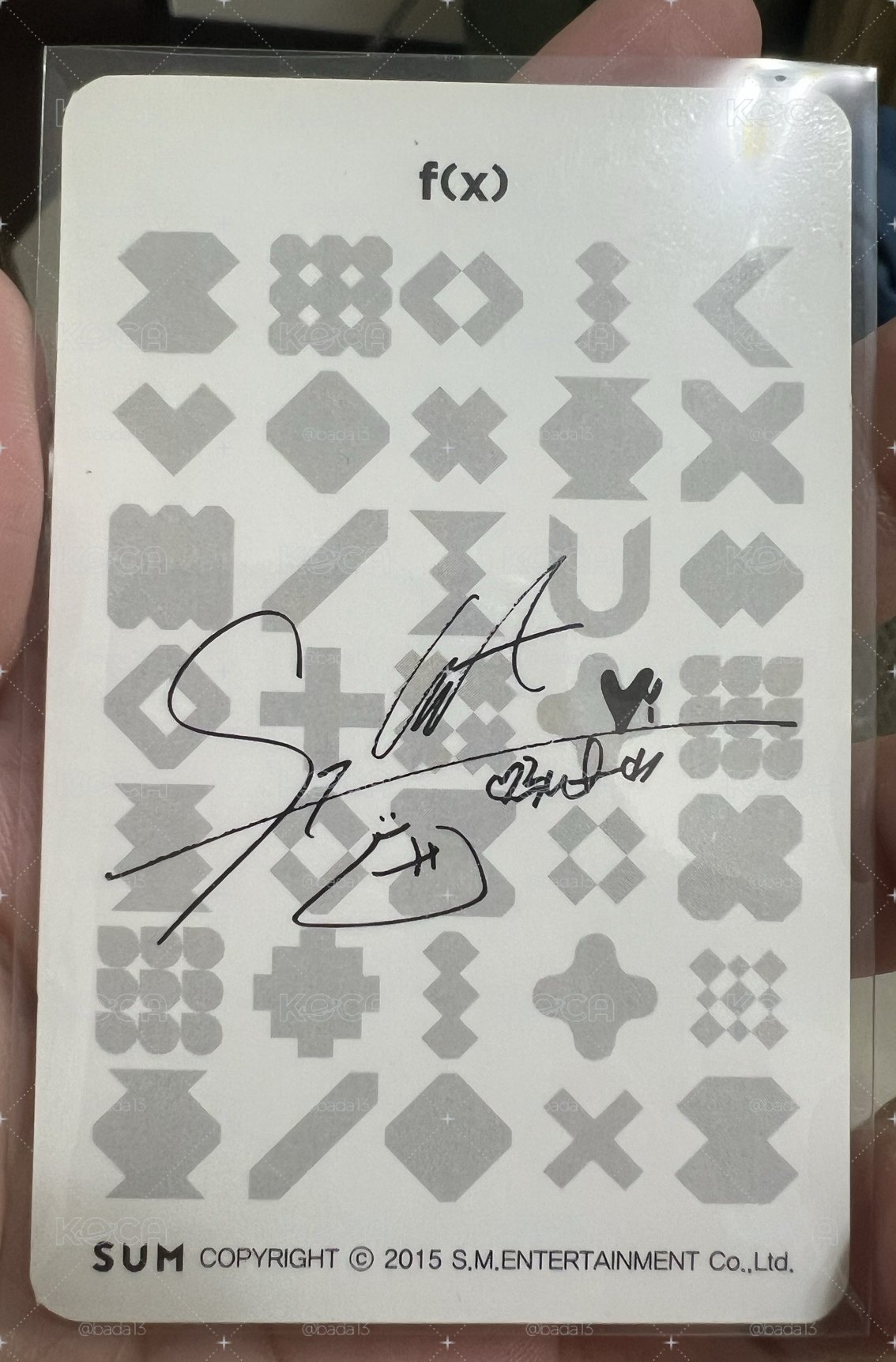 f(x) LUNA 2015年 SUN 官方周邊店 滿額禮小卡