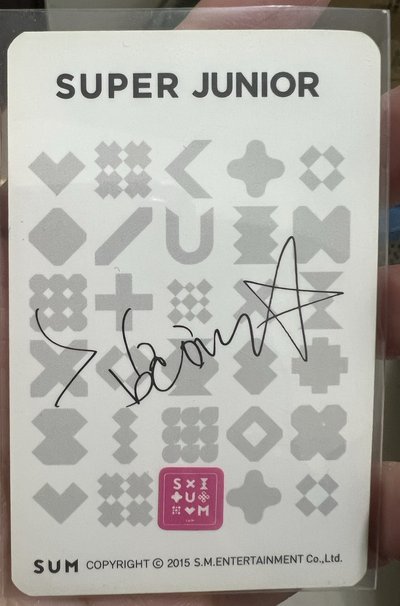 Super Junior 希澈 2015年 SUN 官方周邊店 滿額禮小卡