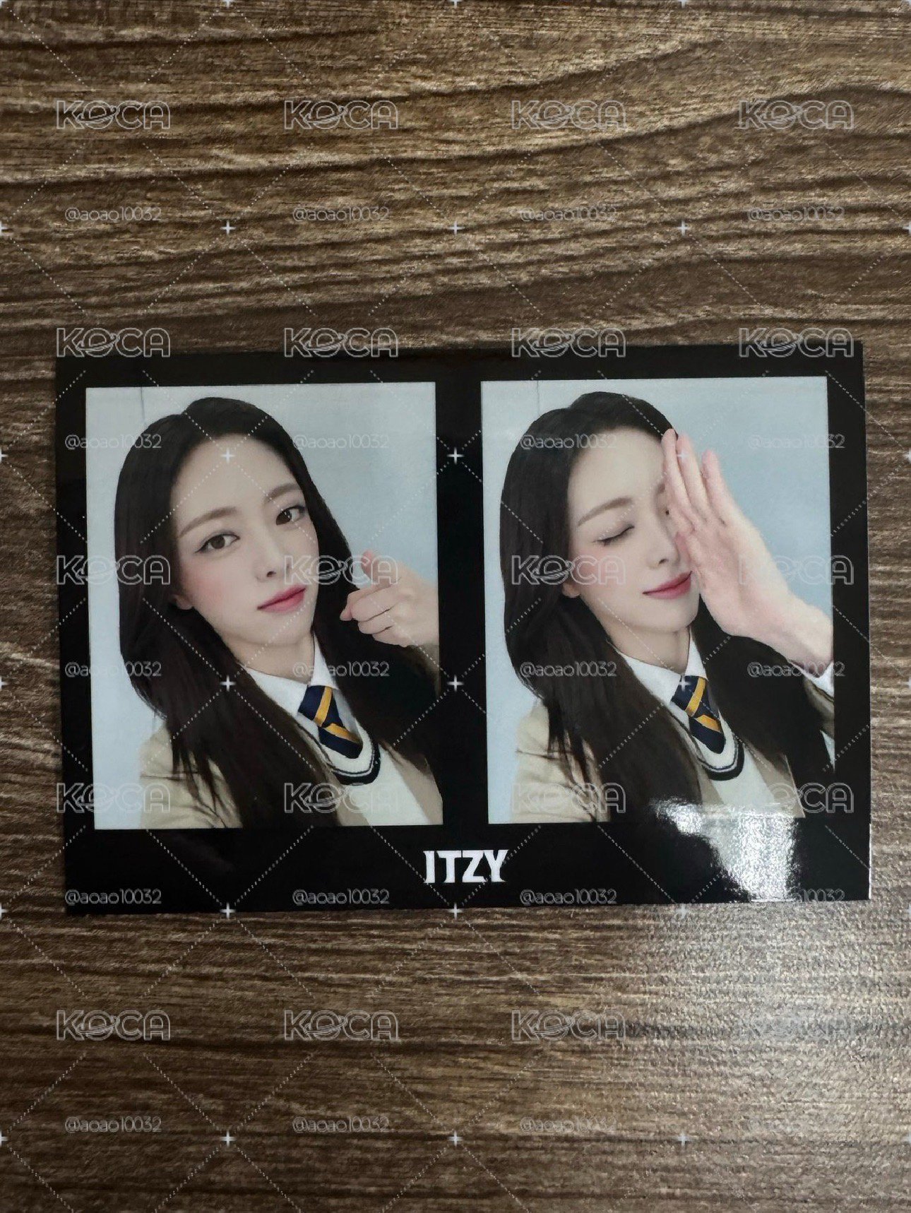 ITZY TNVS ms 2.0 有娜 抽選卡 中簽卡 二宮格