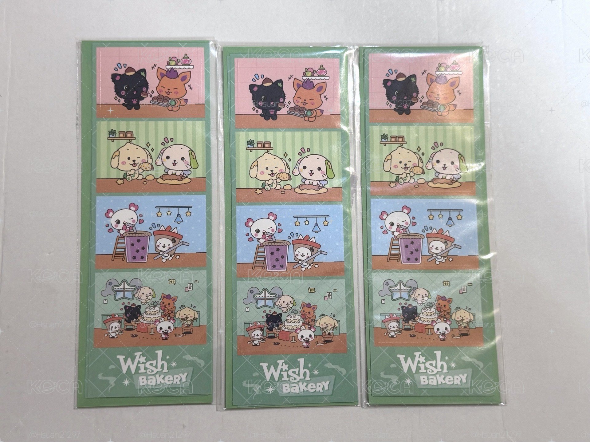 nctwish 麵包快閃店 四格貼紙