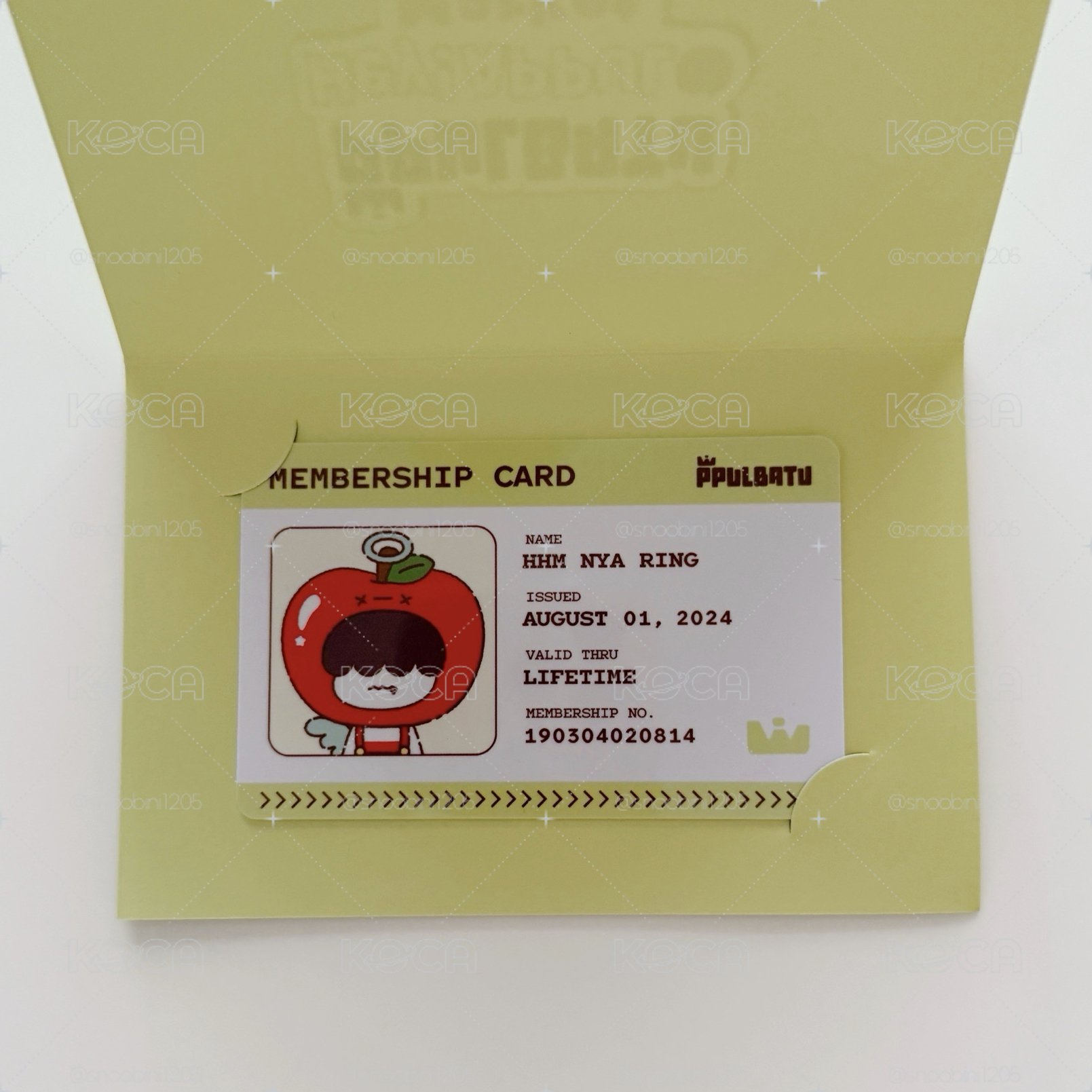 TXT PPULBATU蘋果快閃店ID卡（哼啊寧）