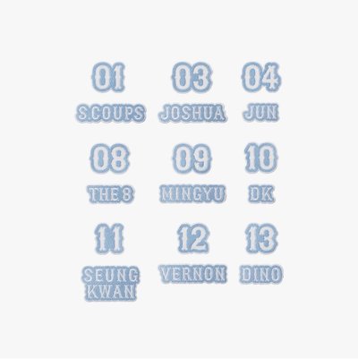 SEVENTEEN 10th 克拉島 球衣 姓名布章