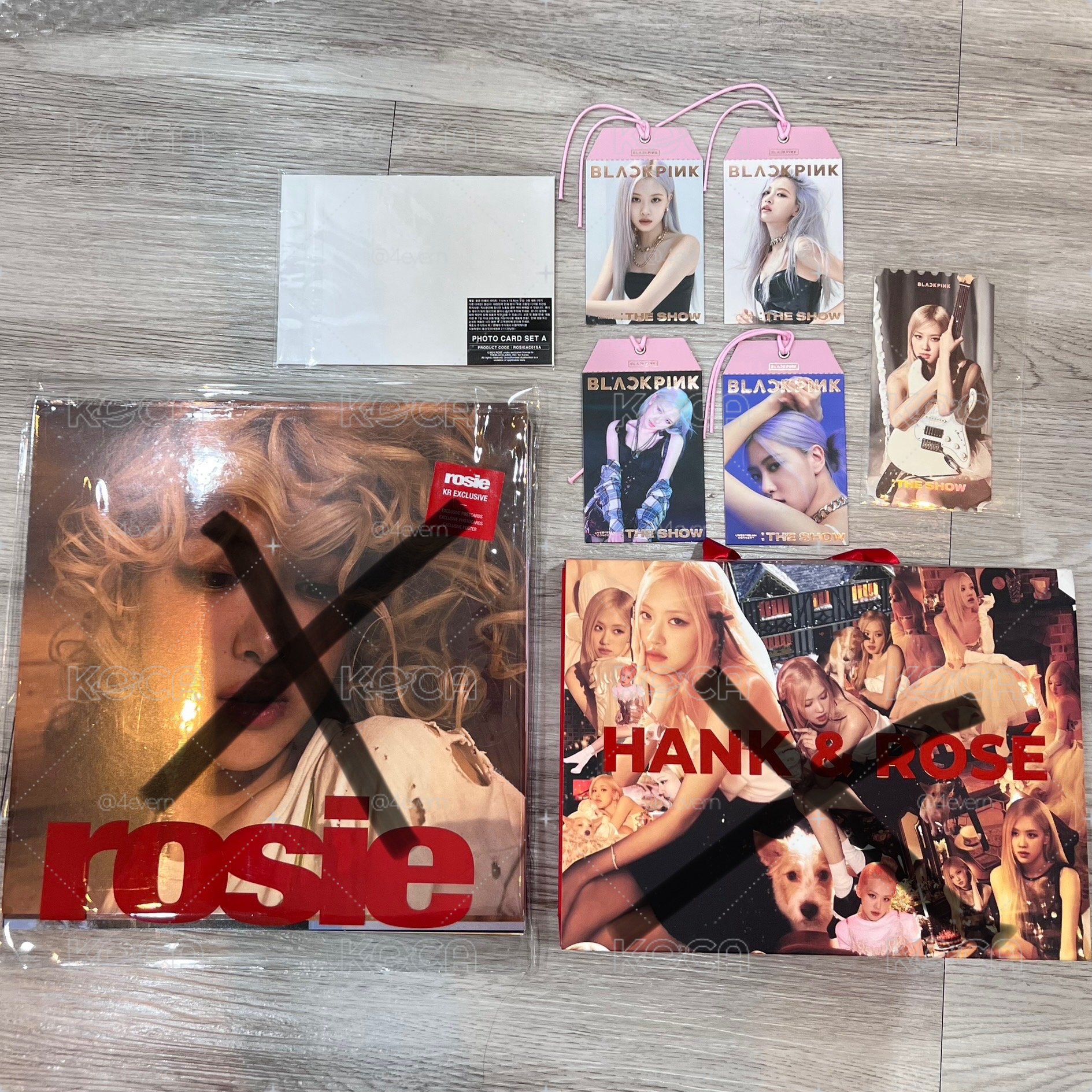 Rose rosie照片組全新+行李吊牌+吉他肉票根
