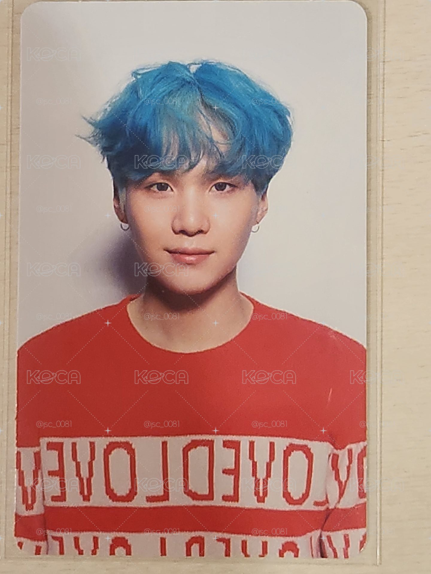 微瑕）SUGA 藍髮玧其 LY承 ver.V 專輯卡