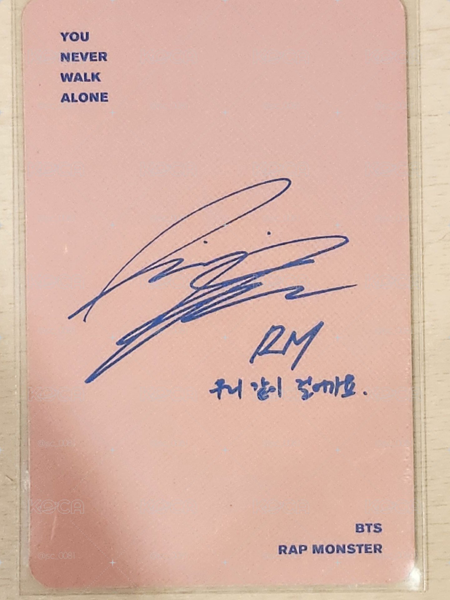 RM 南俊 YNWA 專輯卡