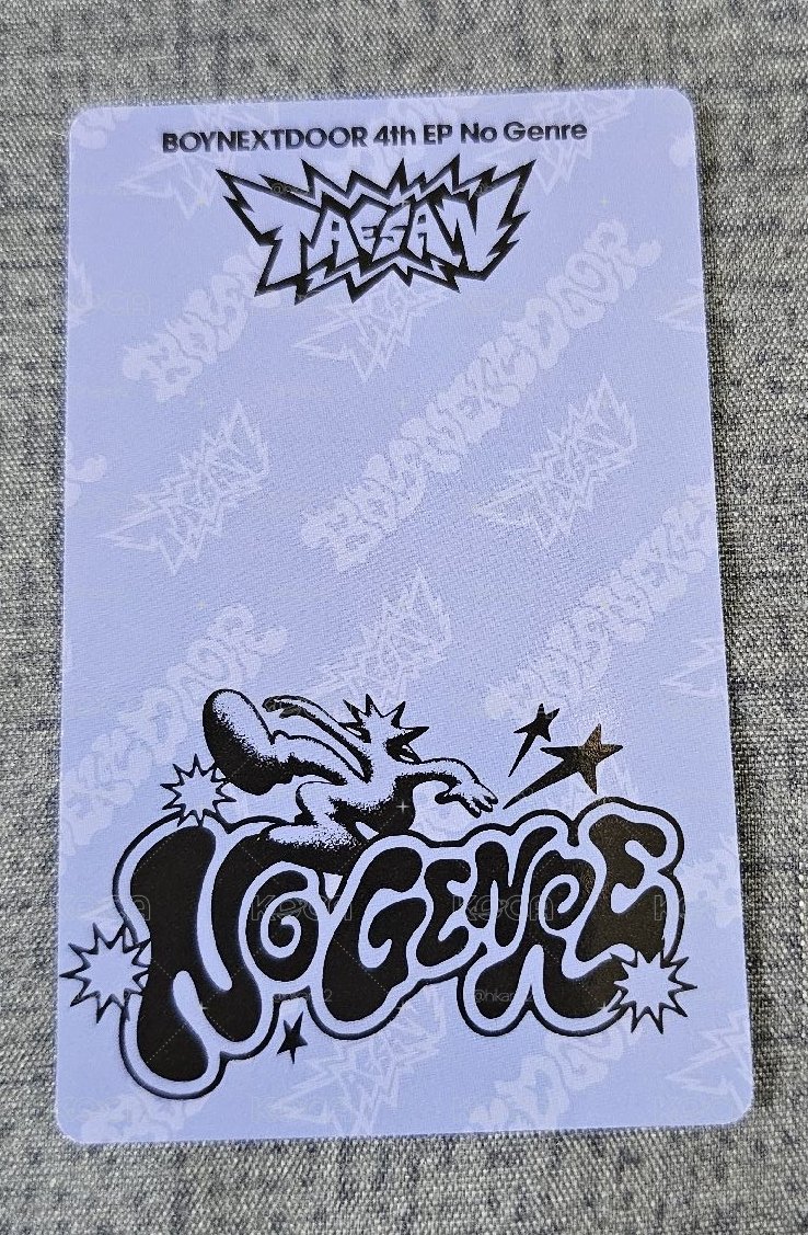BOYNEXTDOOR "No Genre" 特典卡 TAESAN 