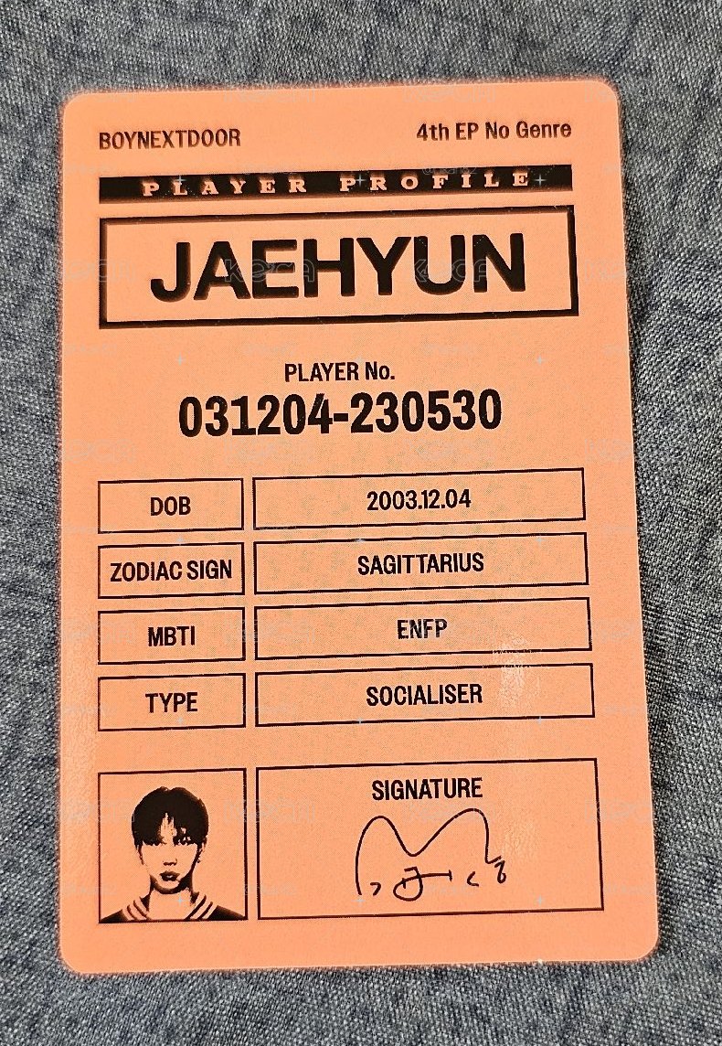 BOYNEXTDOOR "No Genre" JAEHYUN 