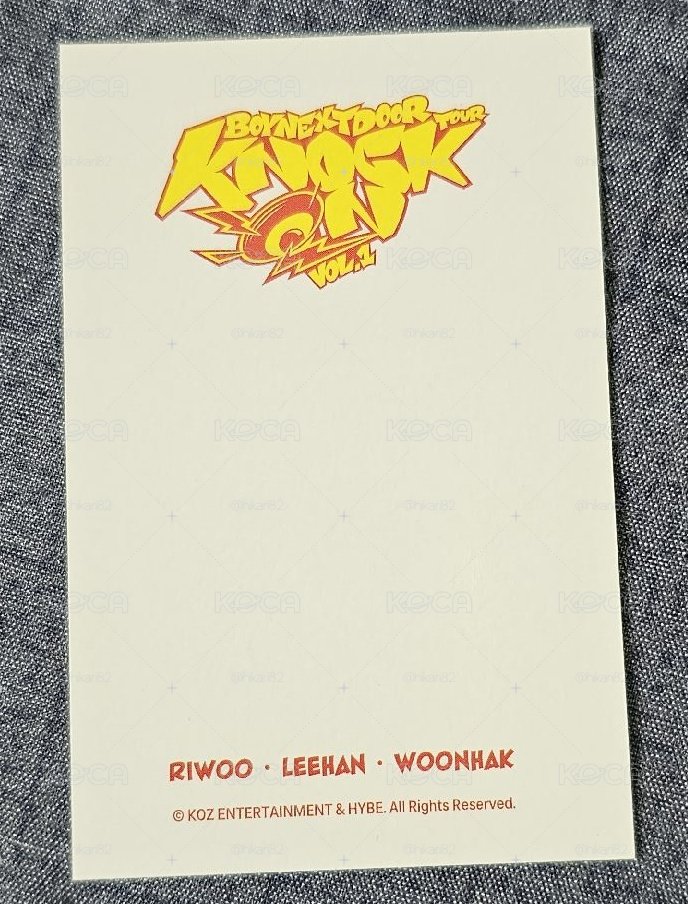 BOYNEXTDOOR Knock On Vol.1 巡迴演唱會RIWOO & LEEHAN & WOONHAK 