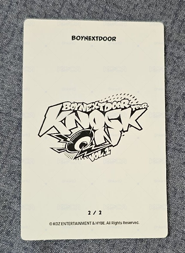 BOYNEXTDOOR Knock On Vol.1 巡迴演唱會團卡 