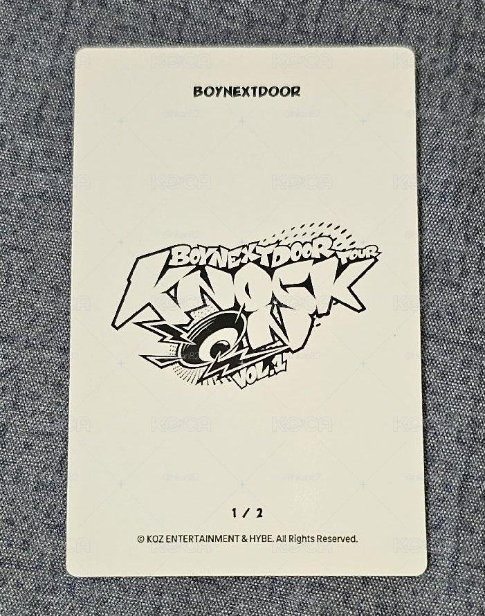 BOYNEXTDOOR Knock On Vol.1 巡迴演唱會團卡