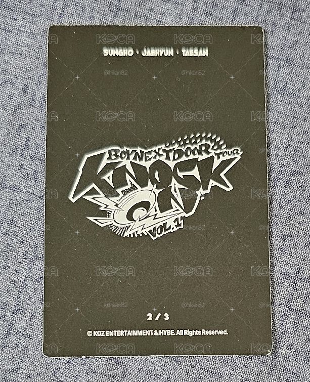 BOYNEXTDOOR Knock On Vol.1 巡迴演唱會JAEHYUN & SUNGHO & TAESAN 