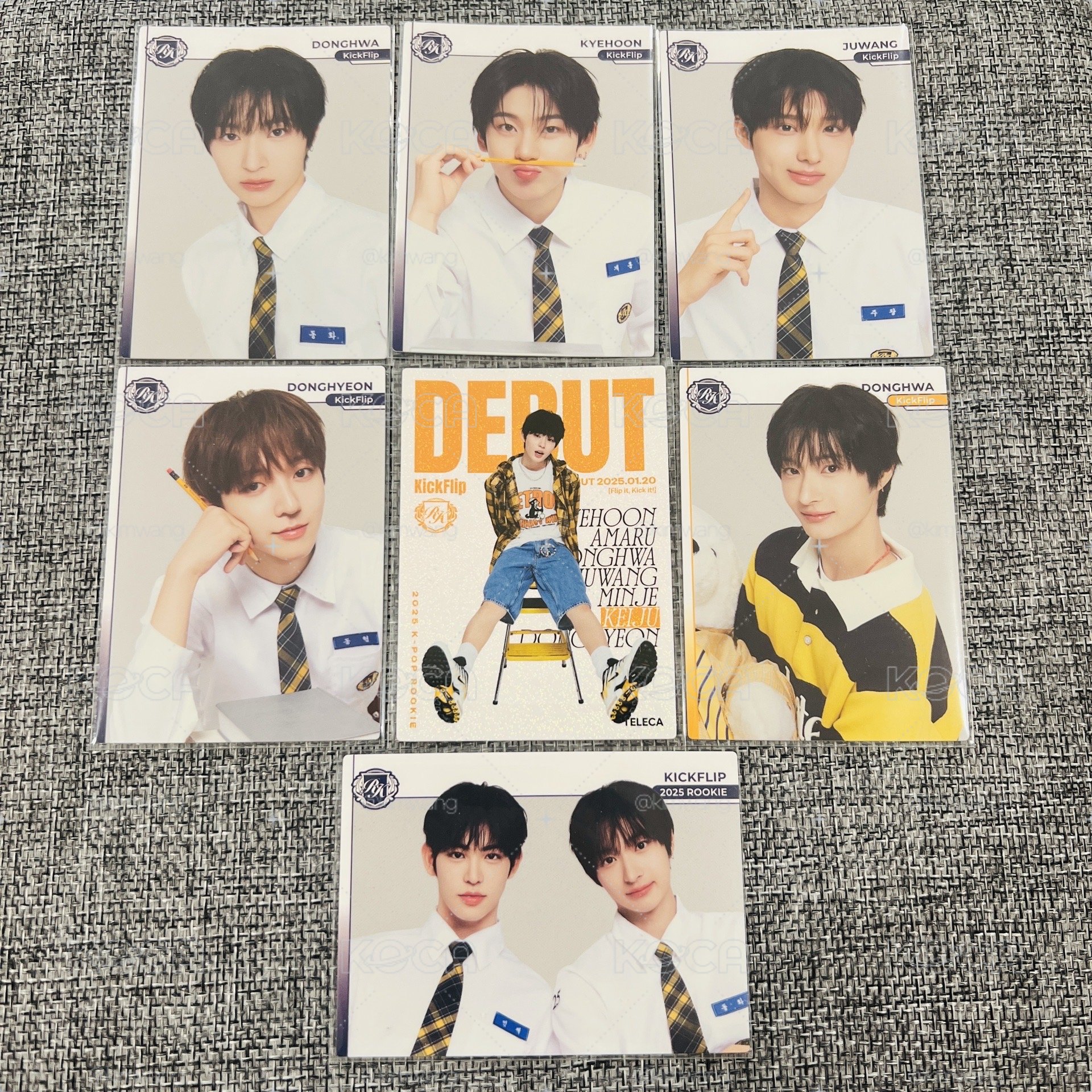 KickFlip 2025 K-POP ROOKIE TELECA 7張合售