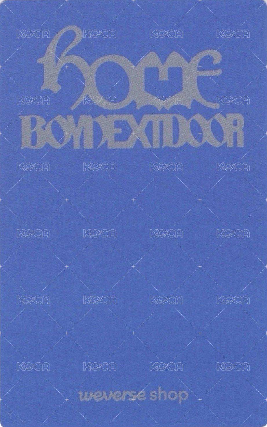 HOME wvs 單封 特典卡  背面