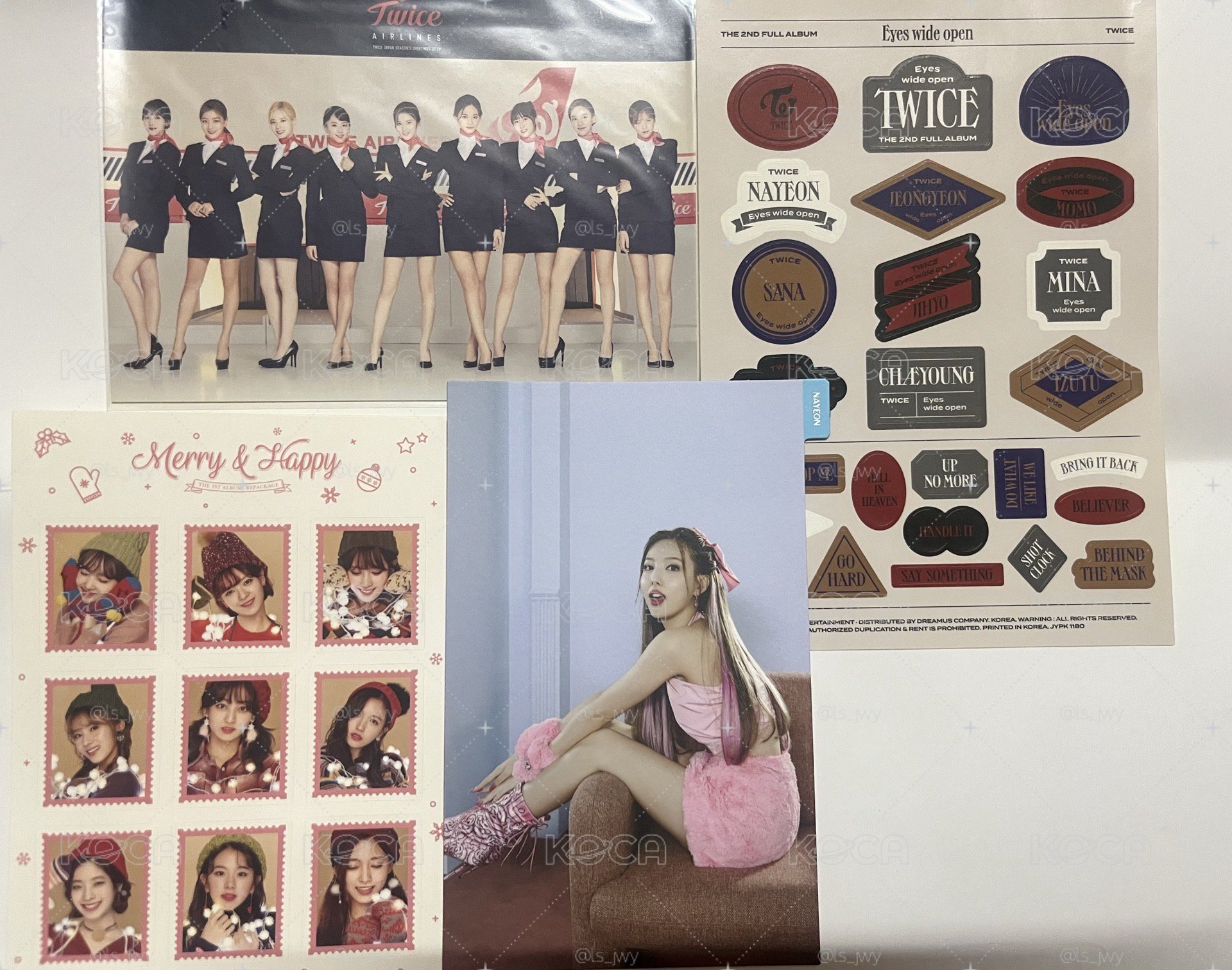 TWICE 明信片 貼紙