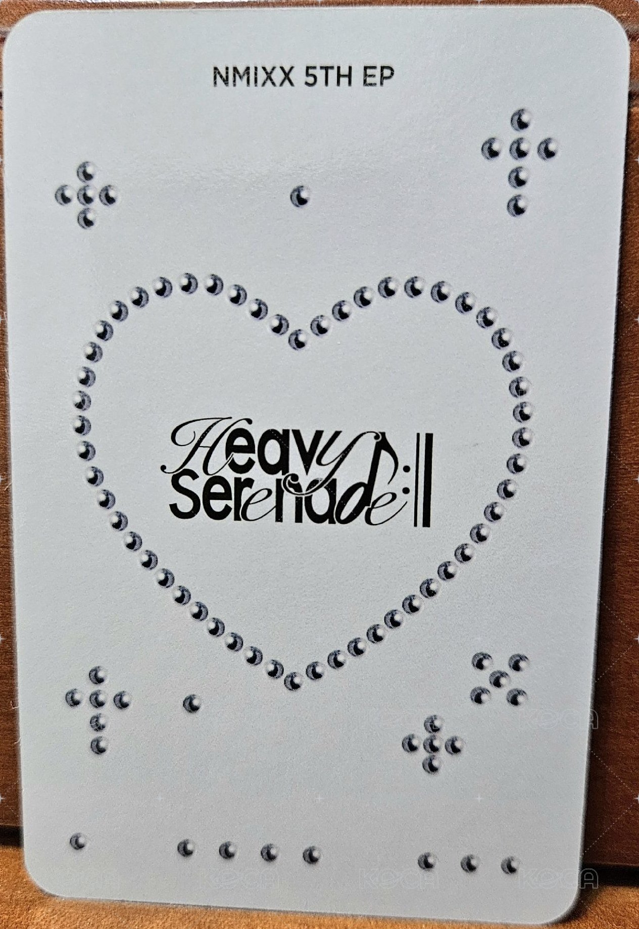 Heavy Serenade Heavy ver. 專輯卡  背面