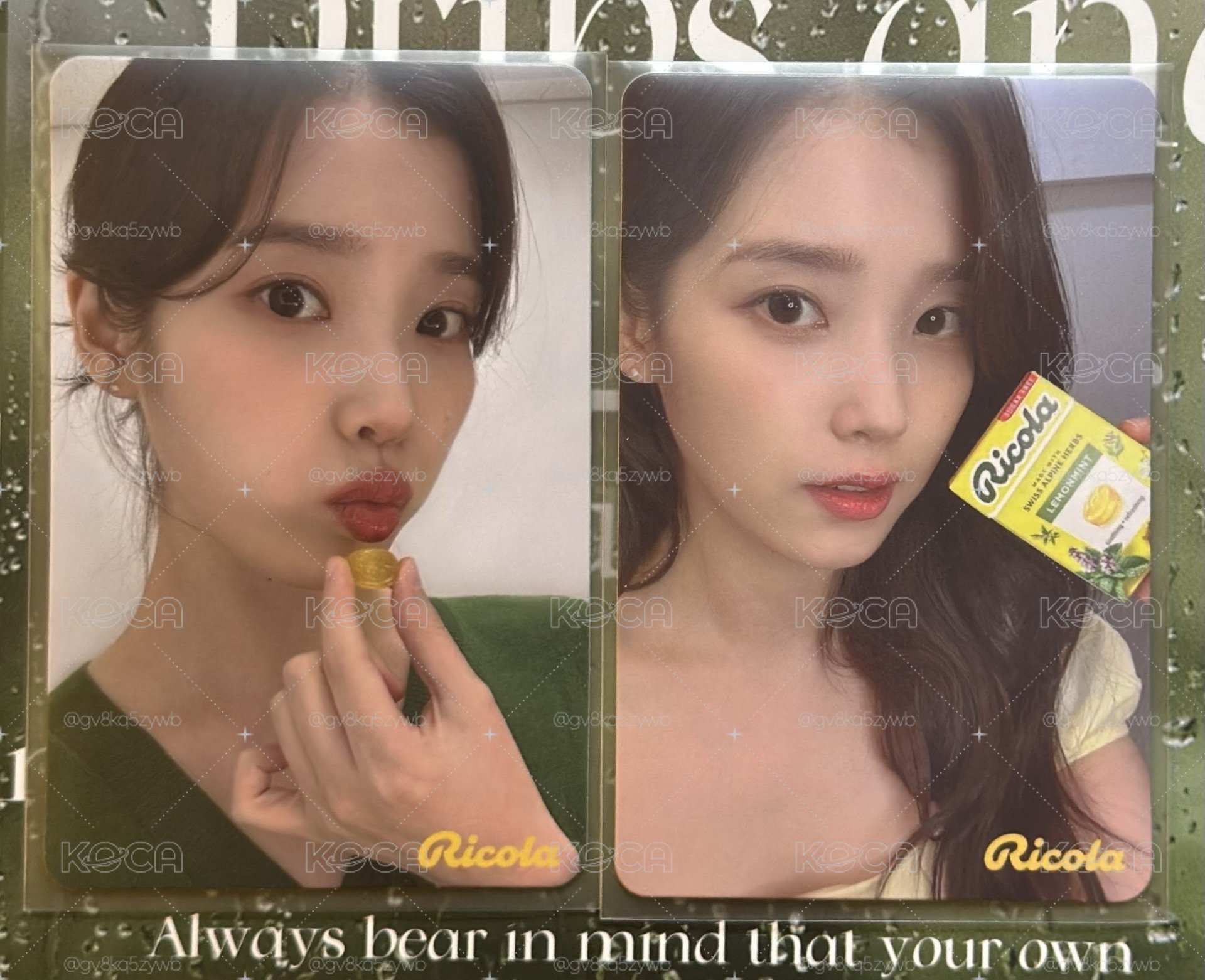 IU 利口樂   1.0 ver.C/全家超商 代言卡  ver. B/711超商 代言卡 