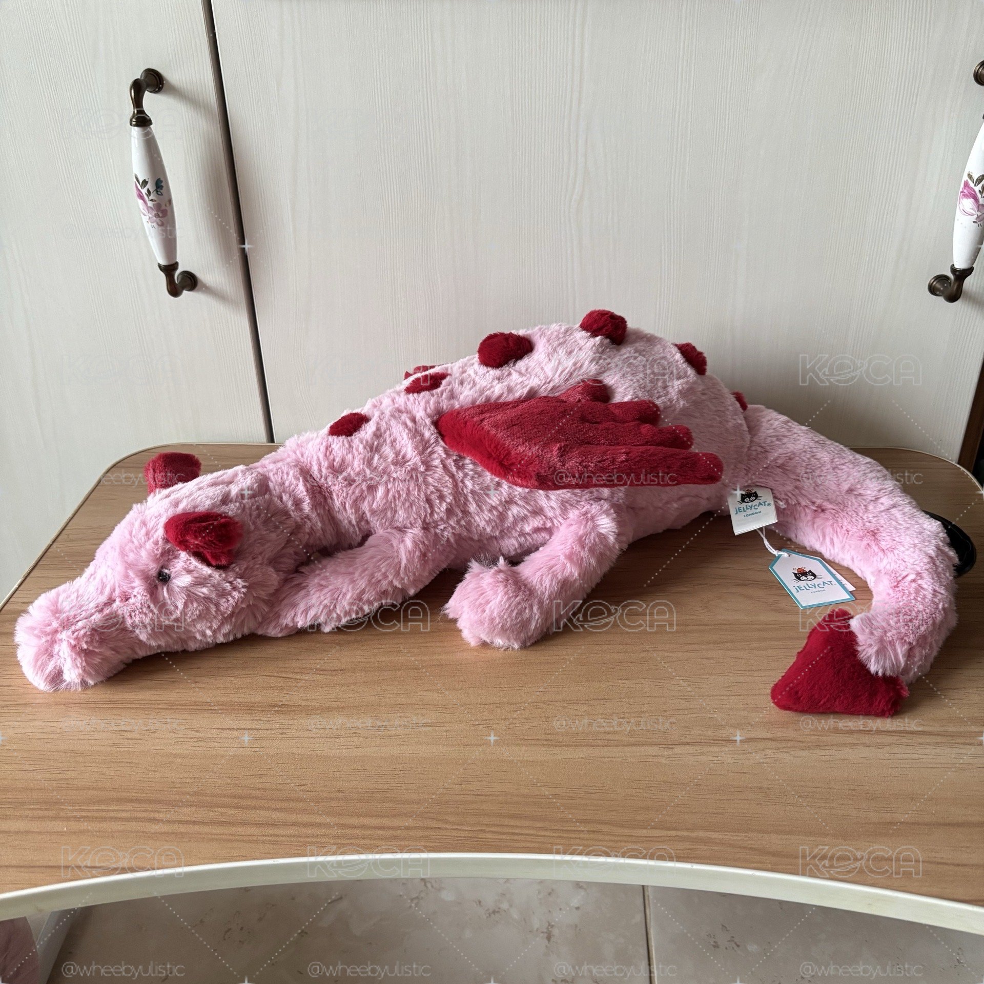 Jellycat 情人節 緋心龍
