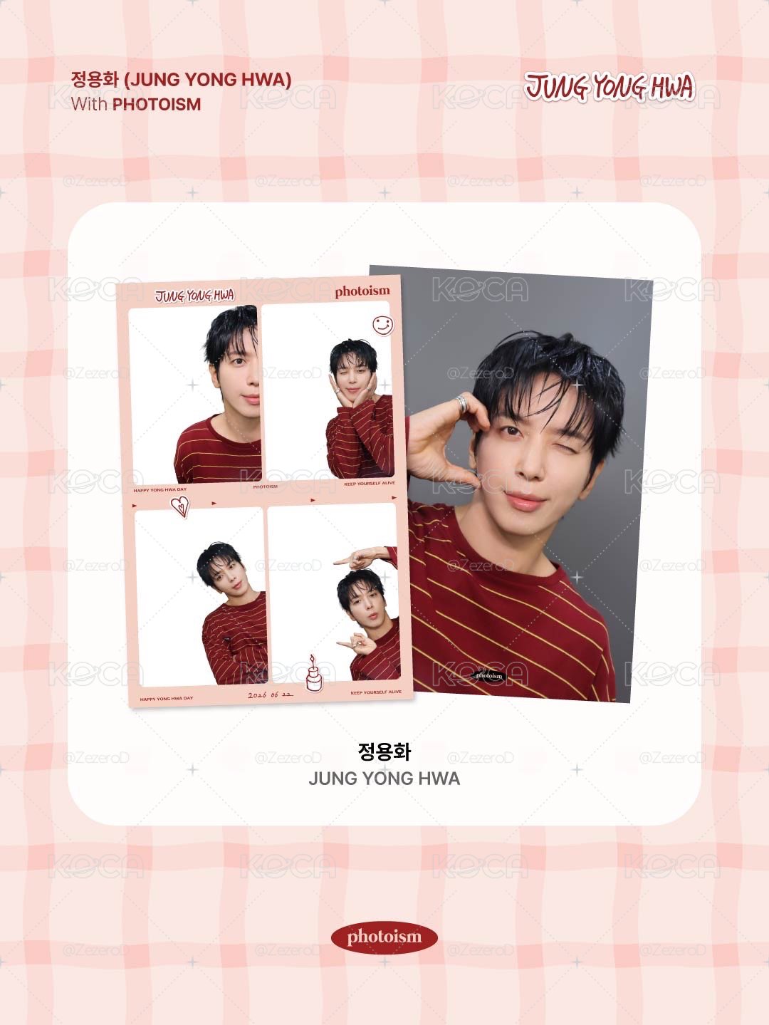 JUNG YONG HWA photoism 人生四格卡 代印 