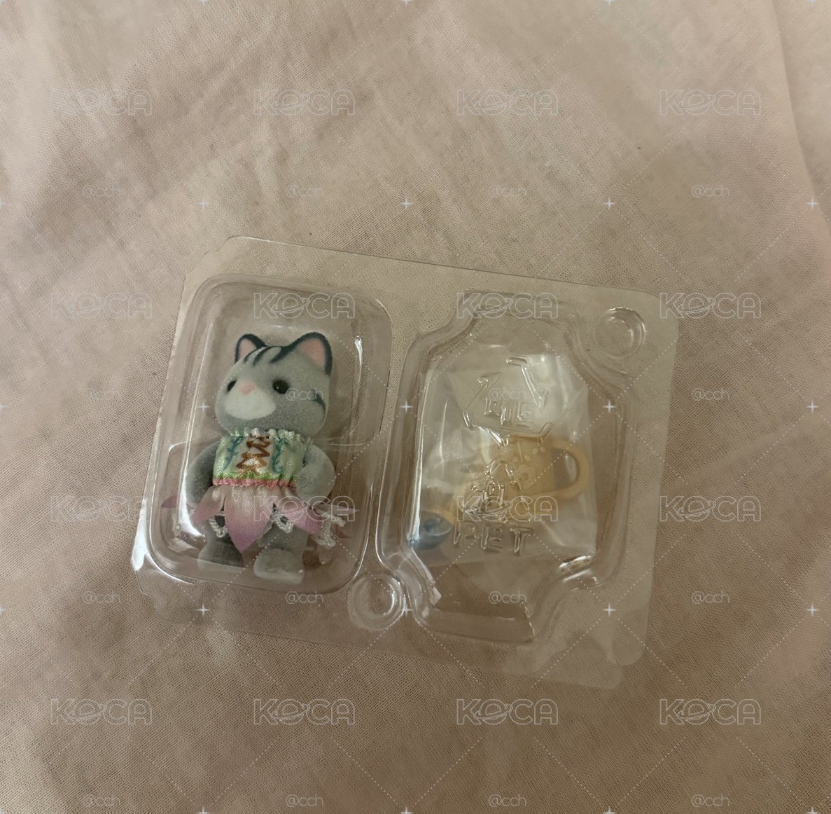 寶寶繁花會系列盲袋 灰色斑紋貓 人形玩偶 