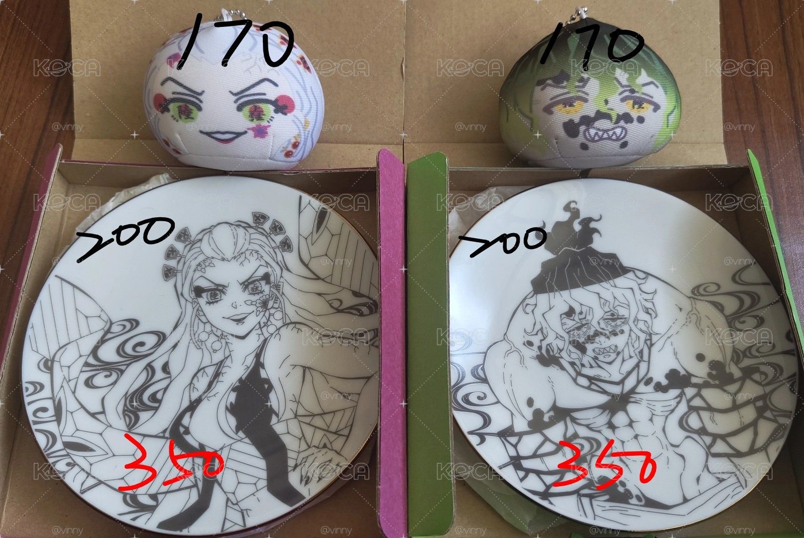 妓夫太郎努努、墮姬+妓夫太郎盤子、糰子