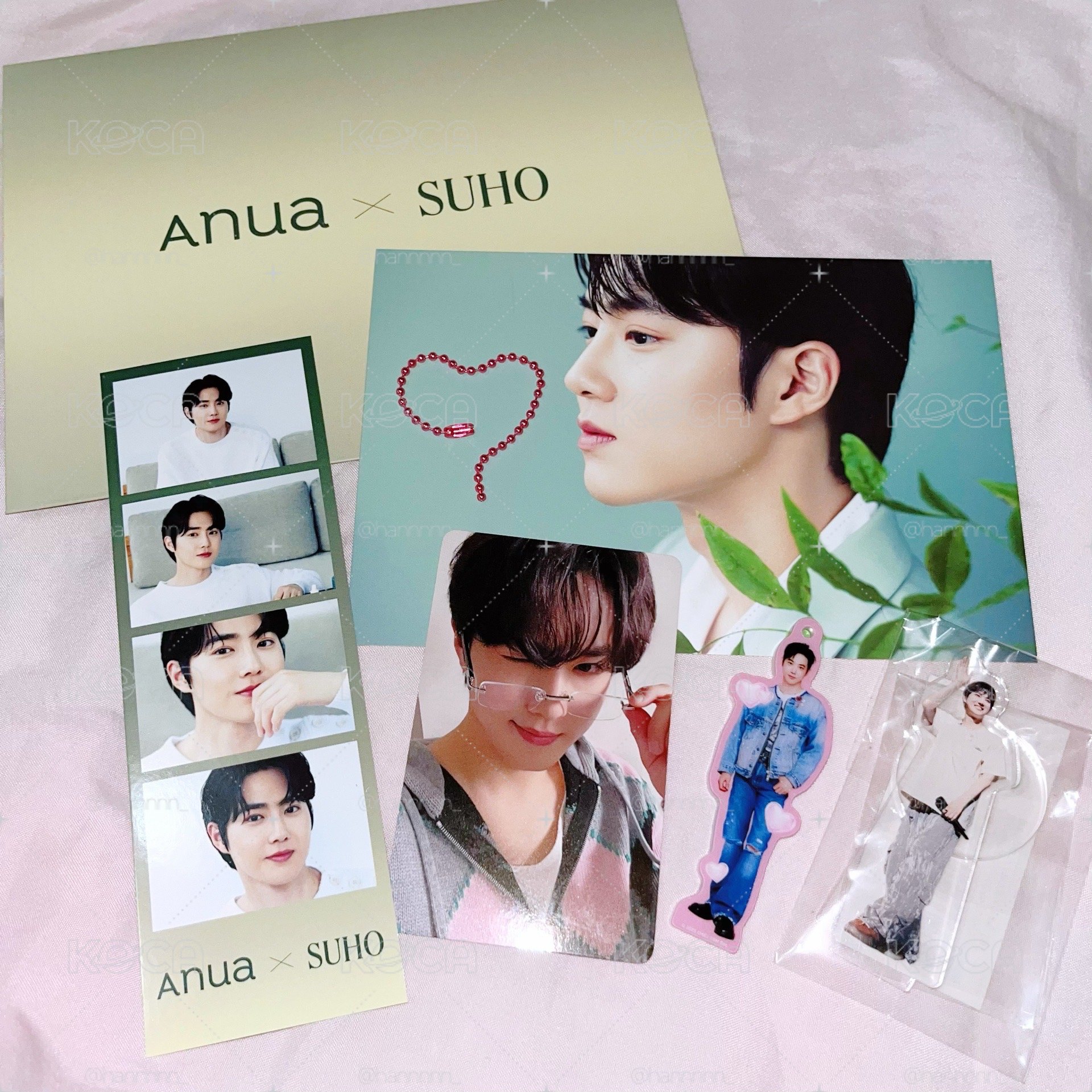 SMTOWN LIVE 東京 EXO SUHO 俊勉 小卡+鑰匙圈+勉家日本立牌特典+ANUA明信片+ANUA四格