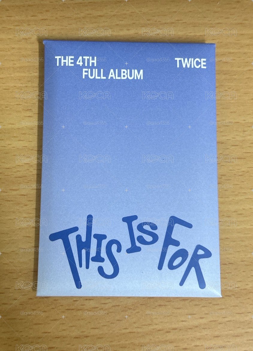 TWICE THIS IS FOR 藍版預購禮