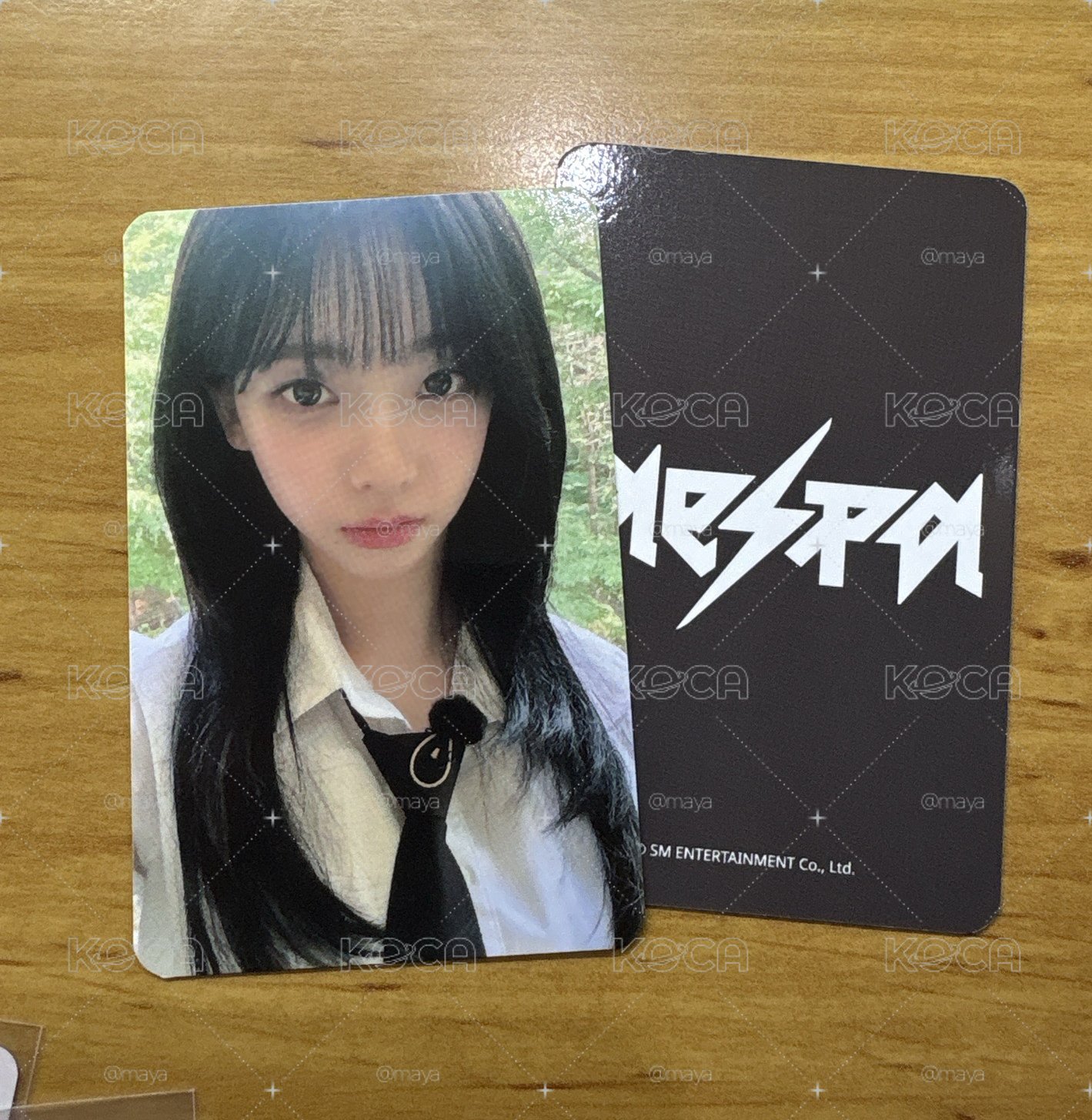 aespa 劉知珉 Whiplash AM 特典卡 校服柚 am柚 青梅柚